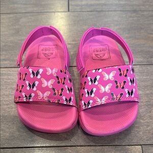 REEF Kids' Pink Butterfly Sandals